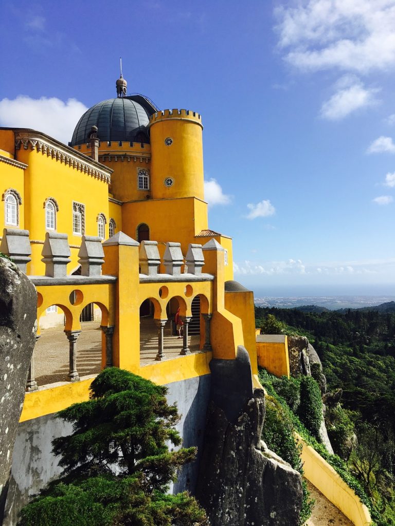 castle, portugal, europe